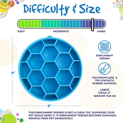 Honeycomb Deep Slow Feeder Dog Bowl